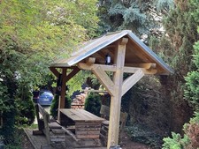Garten Überdachung Holz Holzdach Garnitur 