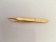 Wimpernpinzette Pinzette Spitz Mörser Solingen 28c vergoldet