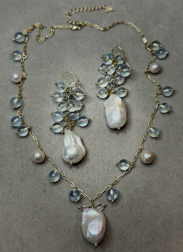 Set kette ohrringe anhänger - kette,