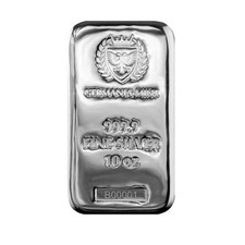 Silberbarren 10 Oz 999.9 Silber Germania Mint in Folie und Schachtel OVP