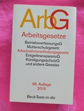 Beck-Texte im dtv Arbeitsgesetze 95. Auflage 2019 Gebraucht