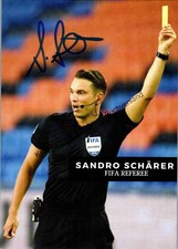Original Autogramm Sandro Schärer FIFA Schiedsrichter /// Autograph signiert sig