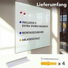Polarweiss Glas Whiteboard Wandtafel Magnettafel Glasboard Stilvoll Weiß ARTE
