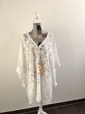 Weißer Spitzen-Kaftan /