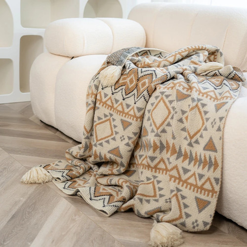 Boho überwurfdecke gestrickt - boho,
