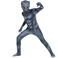Black Panther Kostüm für Jungen mit Maske, Umhang und Superheldenlook