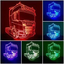3D LED Tischlampe Tischleuchte Nachtlicht 7 facher Farbwechsel - Scania