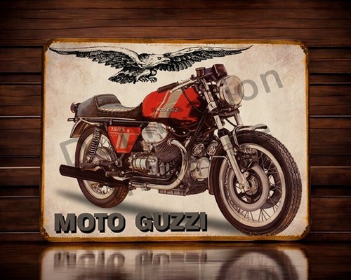 Vintage metallschild moto - metallschild,