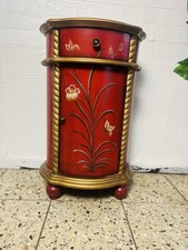 Zauberhafte Stilmöbel Kommode hübsch Beistelltisch Rot handbemalt Tisch Kommode