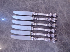 Widmann CLASSIQUE Dessertmesser für 6 Personen 19.5 cm Silber 90er TOP  !