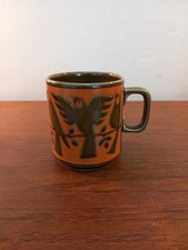 Hornsea England Vogel, Papagei John Clappison Keramik Kaffeebecher Vintage MCM (A)
