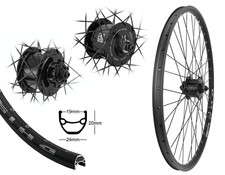 28 Zoll Vorderrad MTB Disc 28" 6-Loch schwarz Nabendynamo 19-622 Dynamo Laufrad