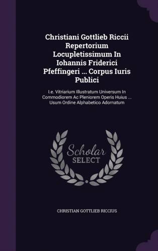 Riccius christiani gottlieb - -,
