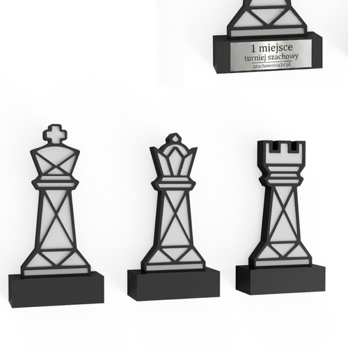 Große schachpokal aus holz - schachpokal,