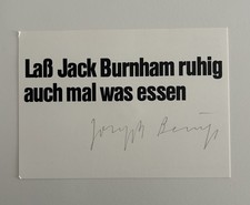 Joseph Beuys Original Signiert Autographen Postkarte „Jack Burnham“