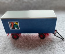 WIKING H0 : 2-achsiger Anhänger mit Kofferaufbau - Zwillingsbereift - Neuw./TOP
