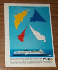 Seltene Werbung P&O European Ferries - Pride of Dover Fähre #2 1988
