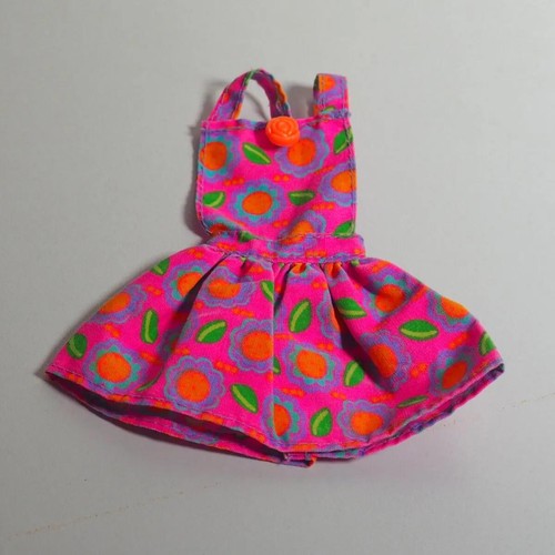 Puppenkleid pink blumen - puppenkleid,