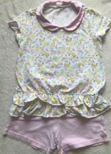 Kinder Esprit Pyjama Set Kurzer Schlafanzug 128/134 Top und Shorts Mädchen