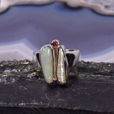 Edelopal Ring, 925er Silber
