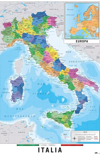 Italien landkarte italia maxi - landkarte,