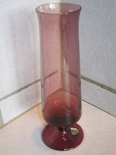 Blumenvase Glas Tulpenform 18 cm Weinrot