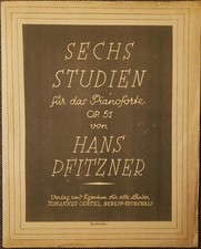 Hans pfitzner sechs studien - sechs,