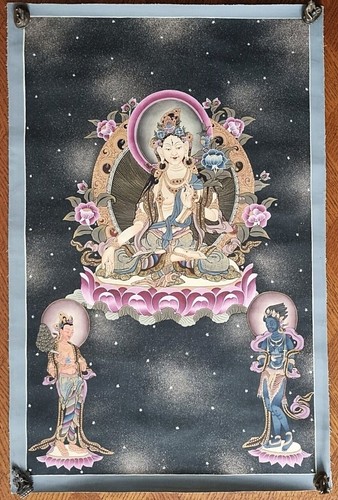 Toller thangka weiße tara - -,