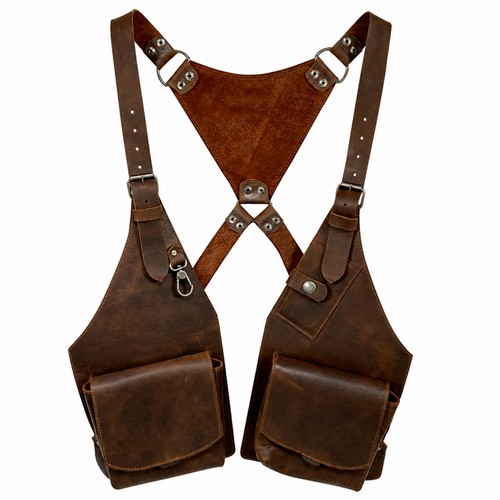Leder brusttasche mit geschirr - leder,