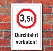 Schild Durchfahrt verboten LKW