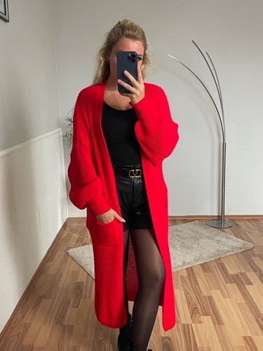 Cardigan rot damen strickjacke - rot,