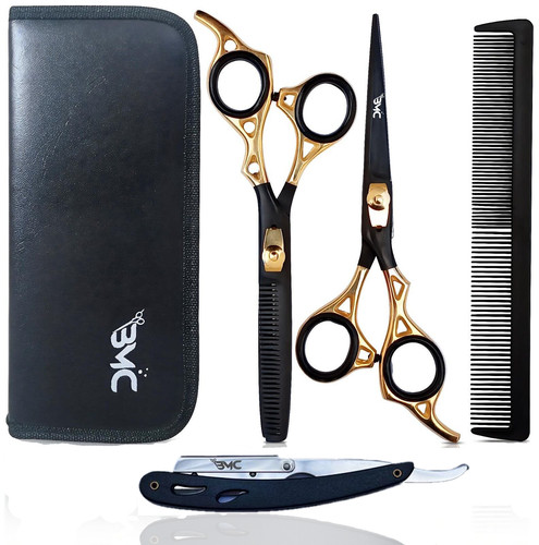 Profi friseurscheren gold set - friseurscheren,