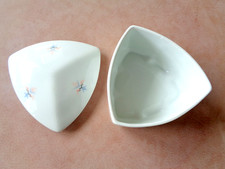 Kaiser's Rabattmarken Geschirr dreieckige Deckeldose  Art Deco