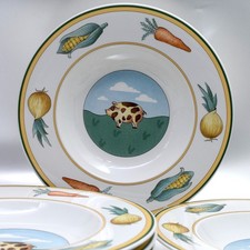 Villeroy & Boch A la Ferme Les Animaux 6 Suppenteller tiefe Teller ø 24 cm