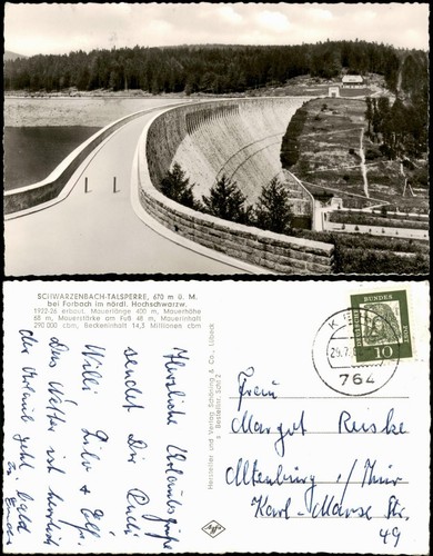 Ansichtskarte forbach - ansichtskarte, (baden)