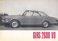 GLAS 2600 V8 COUPE Oldtimer Prospekt Brochure Sheet I