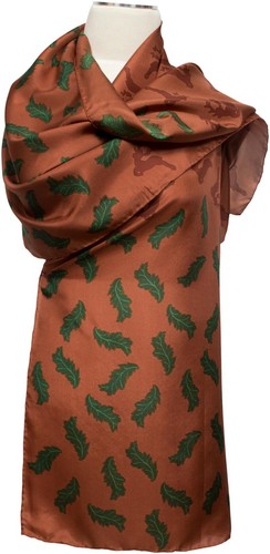 Trachtenschal cognac hirsche - cognac,