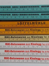 8 x alter Meterstab mit
