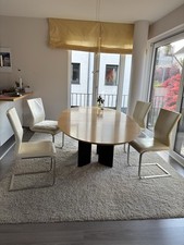 Buche Massivholz-Esstisch, Design-Tisch, verlängerbar Von 1,85 - 3 m