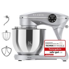 KLAMER Küchenmaschine 1800W, Knetmaschine mit 6 Liter Edelstahl Schüssel, 10 …