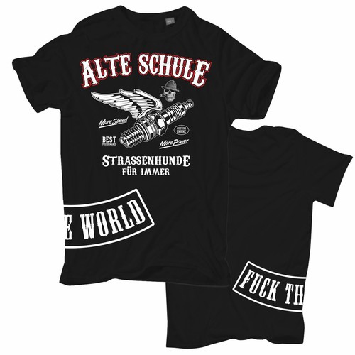 Herren shirt alte schule - t-shirt,