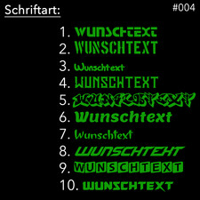 80cm Wunschtext Aufkleber