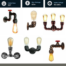 Wandleuchte Wandlampe Antik Wandleuchten stil Leuchte E27 Eisenrohr Loft Stil