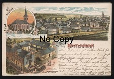 #1578 AK Litho Bottenhorn Bad Endbach Kr. Marburg-Biedenkopf Gasthof Deutsches
