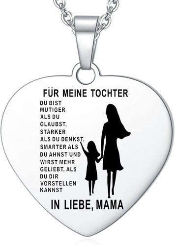 Herz halskette für tochter - herz-halskette,