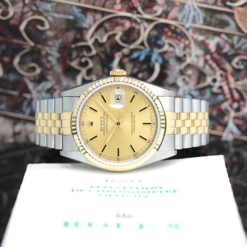 Rolex datejust stahl gold - rolex,