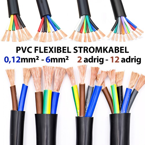 Flexibel stromkabel 6mm - flexibel, 0,12-6mm²