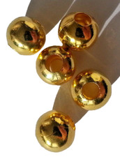 Modeschmuck 200 Metallperle Legierung Perle 3mm goldfarbend Kettenperlen Kugel