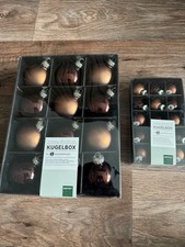 Nr. 69 Deko Weihnachten Glaskugeln, braun 12x6cm, 15x3cm 27St.