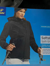 Alpine Softshelljacke mit Plüsch Kapuze schwarz Gr.44 Tchibo TCM sehr guter Zust